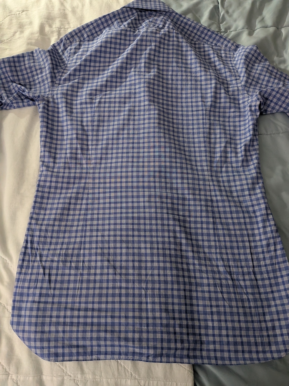 Tom Ford Blue and White Checked Dress Shirt - Picture 10 of 14